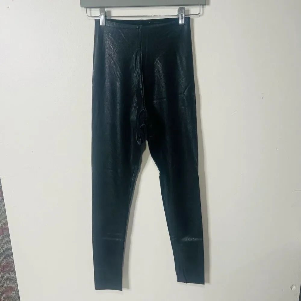 Commando Black vegan Leather Look Pants Sz M